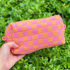 Check Yourself Cosmetic Bag Travel Makeup Organizer Pouch Case