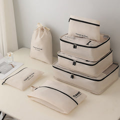 7-Piece Travel Buggy Bag Clothes Shoe Storage Organizer Set