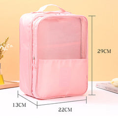 Oxford Cloth Waterproof Shoe Travel Storage Bag Three Layer Organizer