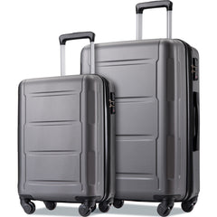 2-Piece Expandable Spinner ABS Lightweight TSA Lock Luggage Set