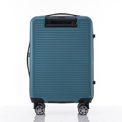 20 Inch Front Open Carry-On Suitcase with USB Port Blue