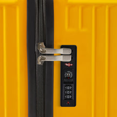 4-Piece PC ABS Lightweight TSA Lock Luggage Set Yellow