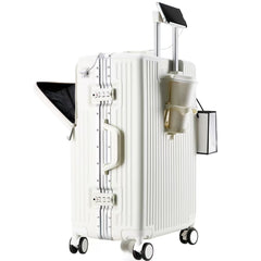 Front Opening Aluminum Frame Large Capacity Carry-On Trolley Suitcase