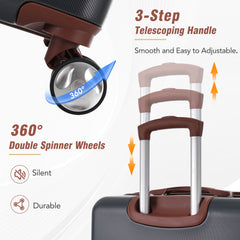 20 Inch Lightweight Spinner Carry-On Vintage TSA Lock Luggage