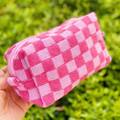 Check Yourself Cosmetic Bag Travel Makeup Organizer Pouch Case