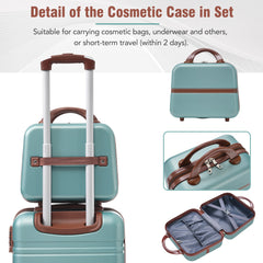3-Piece Hardshell Spinner Luggage Set with TSA Lock Green