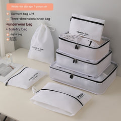 7-Piece Travel Buggy Bag Clothes Shoe Storage Organizer Set