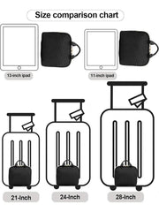 Quilted Makeup Bag with Clear Window Travel Cosmetic Organizer