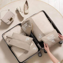6-Piece Travel Luggage Organizer Packing Cubes Shoe Cosmetic Set