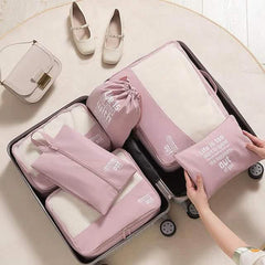 6-Piece Travel Luggage Organizer Packing Cubes Shoe Cosmetic Set