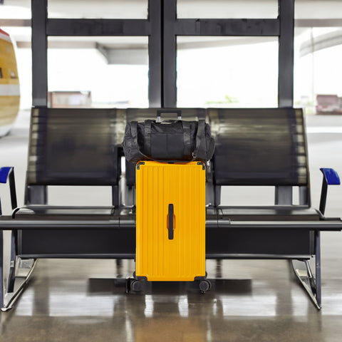 4-Piece PC ABS Lightweight TSA Lock Luggage Set Yellow