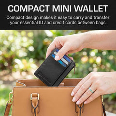 Secure Mini Wallet Slim Travel Card Holder Organizer