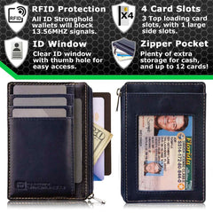 Secure Mini Wallet Slim Travel Card Holder Organizer