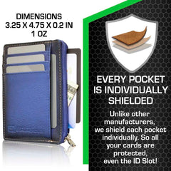 Secure Mini Wallet Slim Travel Card Holder Organizer