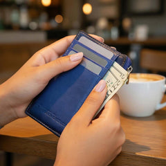 Secure Mini Wallet Slim Travel Card Holder Organizer
