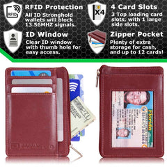 Secure Mini Wallet Slim Travel Card Holder Organizer