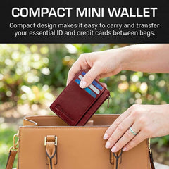 Secure Mini Wallet Slim Travel Card Holder Organizer