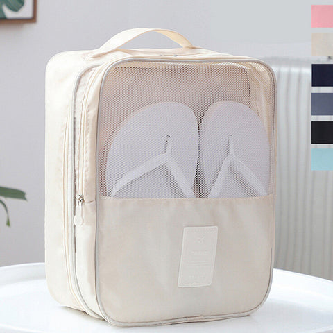Oxford Cloth Waterproof Shoe Travel Storage Bag Three Layer Organizer