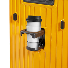 4-Piece PC ABS Lightweight TSA Lock Luggage Set Yellow