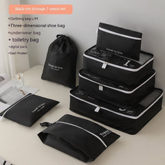 7-Piece Travel Buggy Bag Clothes Shoe Storage Organizer Set