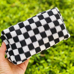 Check Yourself Cosmetic Bag Travel Makeup Organizer Pouch Case