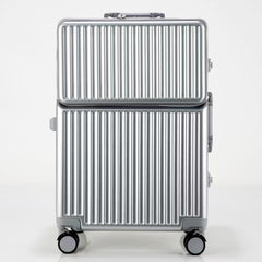 Front Opening Aluminum Frame Large Capacity Carry-On Trolley Suitcase