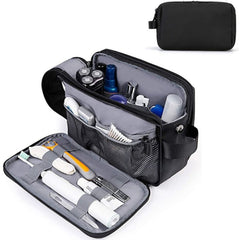 Waterproof Polyester Toiletry Makeup Shaving Organizer Bag with Compartments