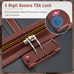 20 Inch Lightweight Spinner Carry-On Vintage TSA Lock Luggage