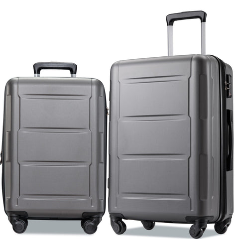 2-Piece Expandable Spinner ABS Lightweight TSA Lock Luggage Set