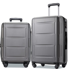 2-Piece Expandable Spinner ABS Lightweight TSA Lock Luggage Set