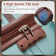 3-Piece Hardshell Spinner Luggage Set with TSA Lock Green