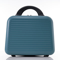 20 Inch Front Open Carry-On Suitcase with USB Port Blue