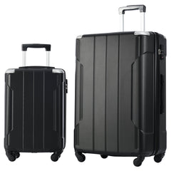 3-Piece Hardshell Spinner Suitcase Set with TSA Lock Black