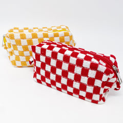Check Yourself Cosmetic Bag Travel Makeup Organizer Pouch Case