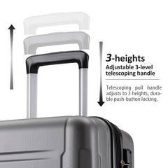 2-Piece Expandable Spinner ABS Lightweight TSA Lock Luggage Set