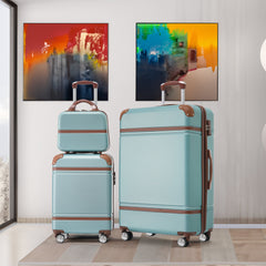 3-Piece Hardshell Spinner Luggage Set with TSA Lock Green