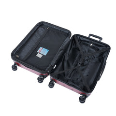 3-Piece Expandable ABS PC Spinner TSA Luggage Set Red