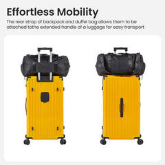 4-Piece PC ABS Lightweight TSA Lock Luggage Set Yellow