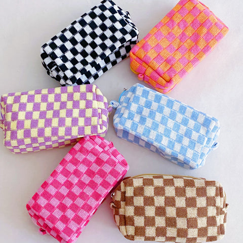 Check Yourself Cosmetic Bag Travel Makeup Organizer Pouch Case