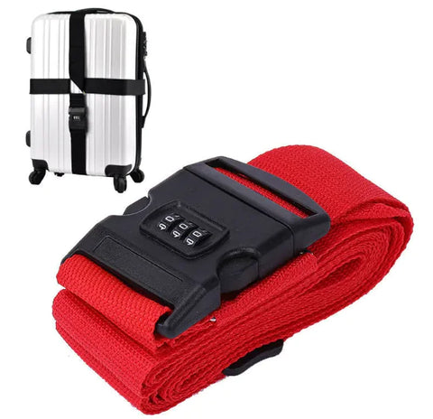 Secure Cross Strap Luggage Belt Adjustable Suitcase Travel Accessory
