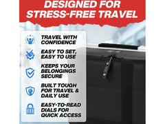 Approved 3 Digit Combination Zipper Luggage Security Lock