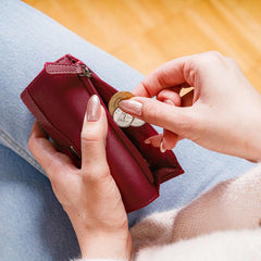 Women’s Leather Trifold Wallet Slim Travel Organizer