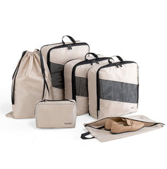 6-Piece Polyester Travel Storage Bag Set Clothes Shoe Organizer