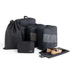 6-Piece Polyester Travel Storage Bag Set Clothes Shoe Organizer