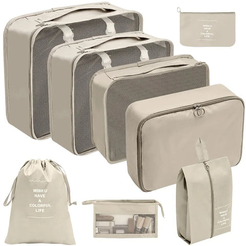 Travel Organizer Packing Cubes Set Clothes Shoes Accessories Storage Bags