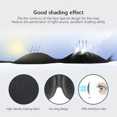 3D Sleep Eye Mask Lightweight Travel Nap Kit with Earplugs