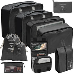 Travel Organizer Packing Cubes Set Clothes Shoes Accessories Storage Bags