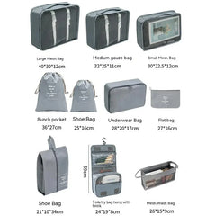 Travel Organizer Packing Cubes Set Clothes Shoes Accessories Storage Bags