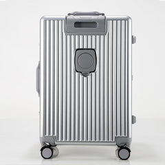 Front Opening Aluminum Frame Large Capacity Carry-On Trolley Suitcase