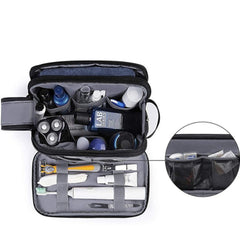 Waterproof Polyester Toiletry Makeup Shaving Organizer Bag with Compartments